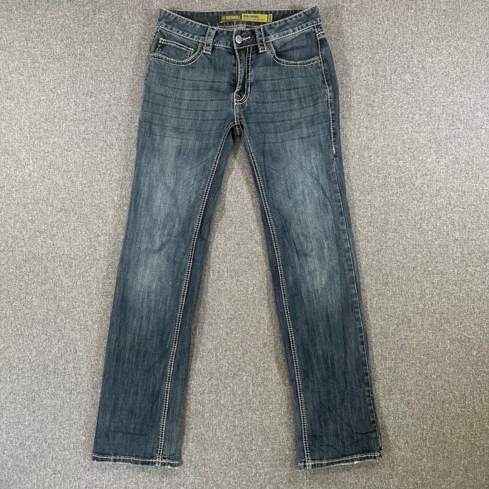 Rock & Roll Denim Jeans Mens 29x34 Pistol Stackable Dark Wash Regular Bootcut